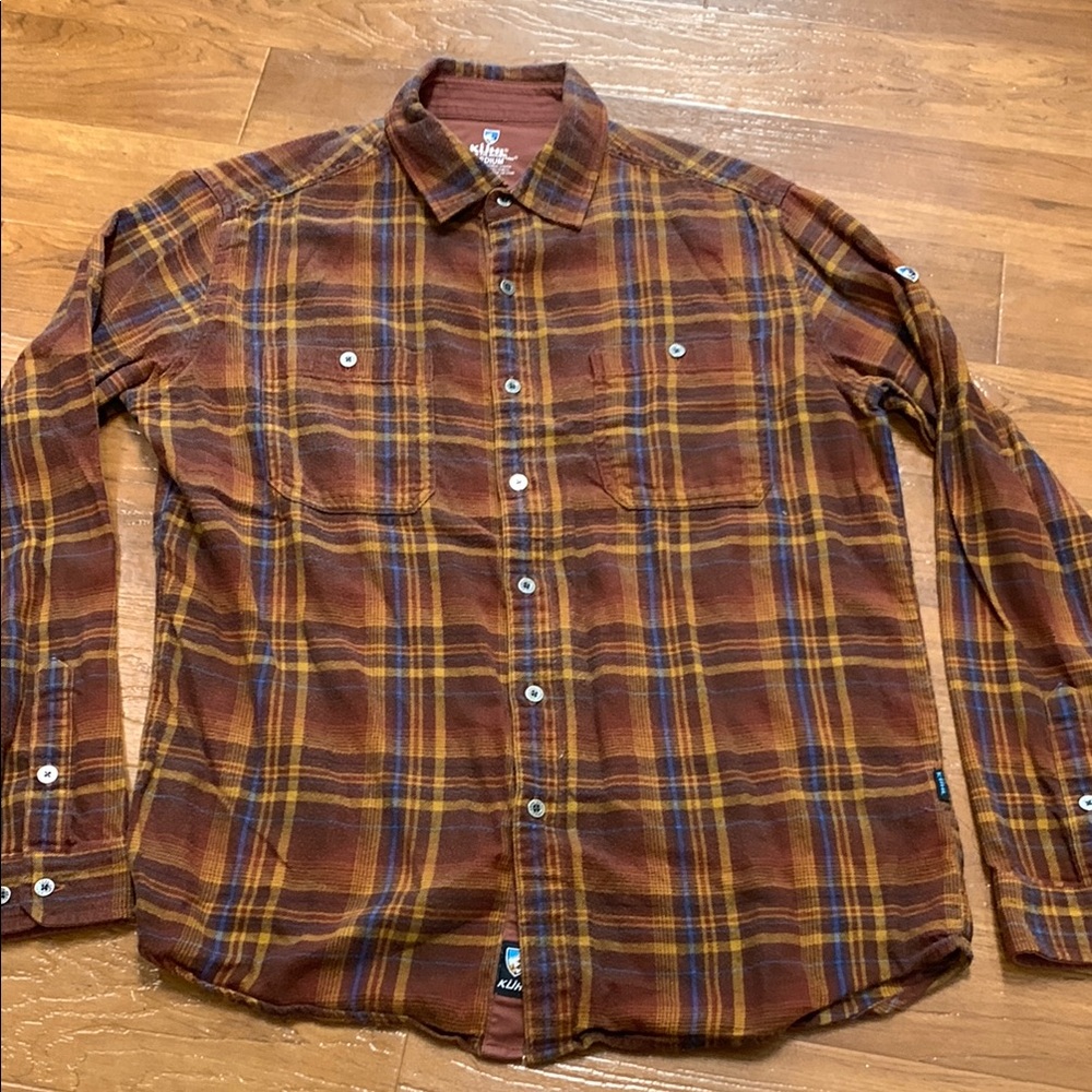 Kuhl long sleeve plaid shirt